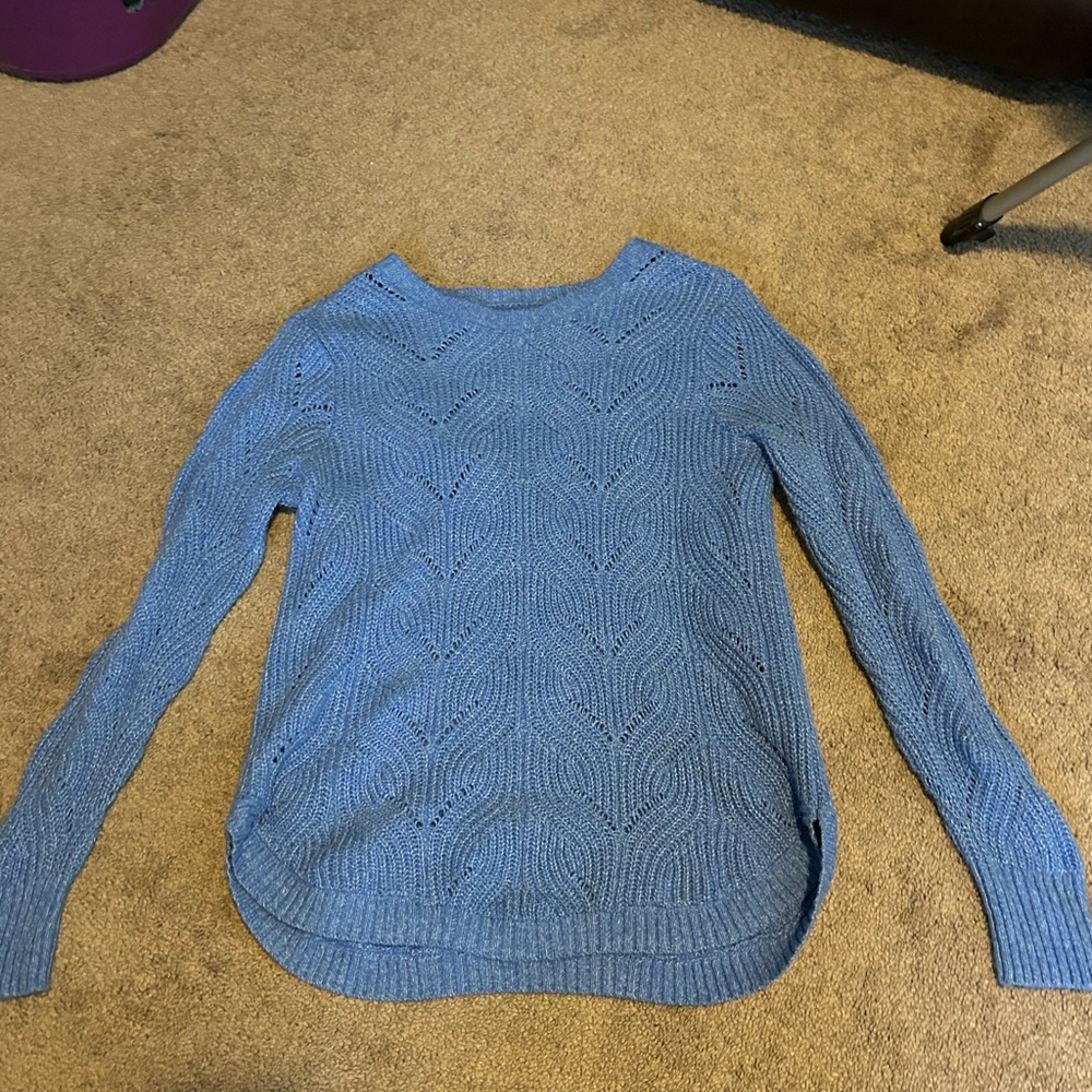 Blue knit sweater